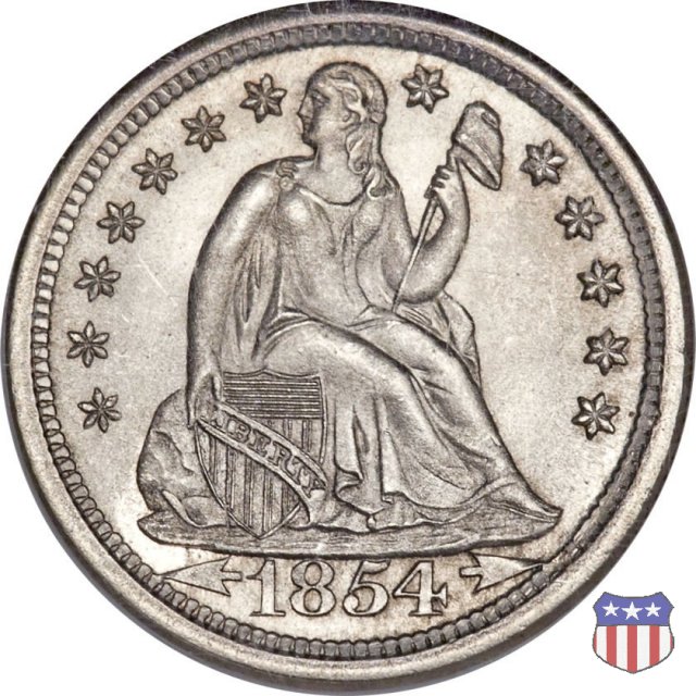 Liberty Seated - Variety 3 (1853-1855) 1854 (New Orleans)