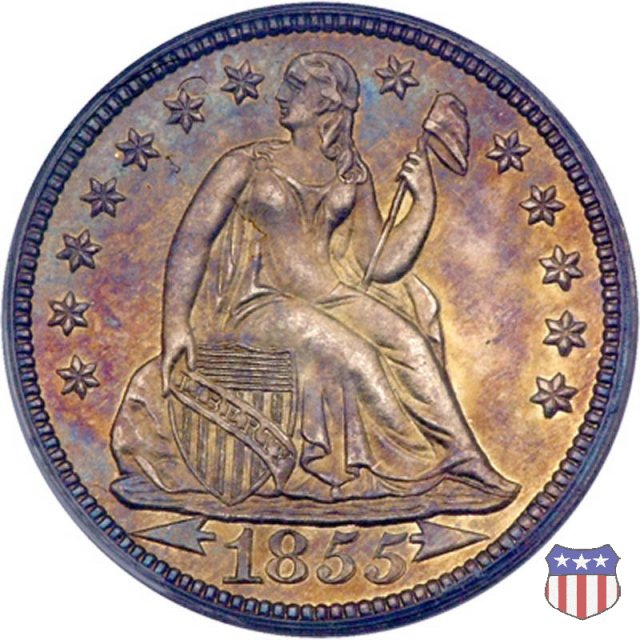 Liberty Seated - Variety 3 (1853-1855) 1855 (Philadelphia)