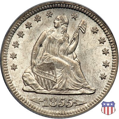 Liberty Seated - Variety 3 (1854-1855) 1855 (San Francisco)