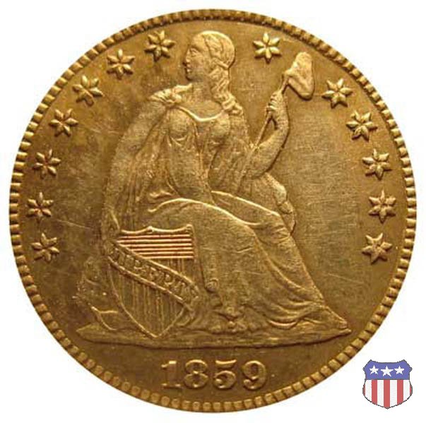 Liberty Seated - Variety 4 (1860-1873) 1859 (Philadelphia)