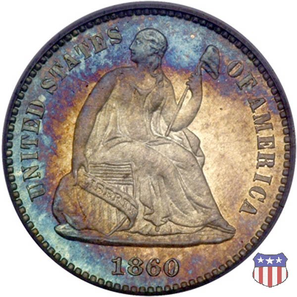 Liberty Seated - Variety 4 (1860-1873) 1860 (Philadelphia)