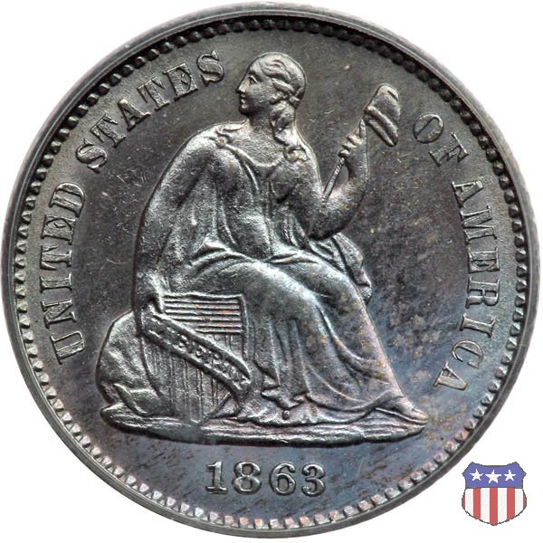 Liberty Seated - Variety 4 (1860-1873) 1863 (Philadelphia)