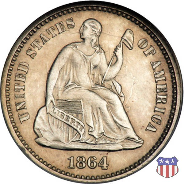 Liberty Seated - Variety 4 (1860-1873) 1864 (Philadelphia)