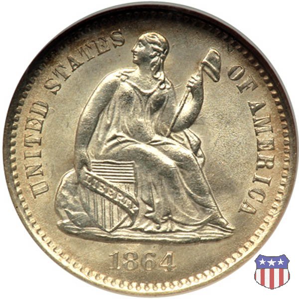 Liberty Seated - Variety 4 (1860-1873) 1864 (San Francisco)