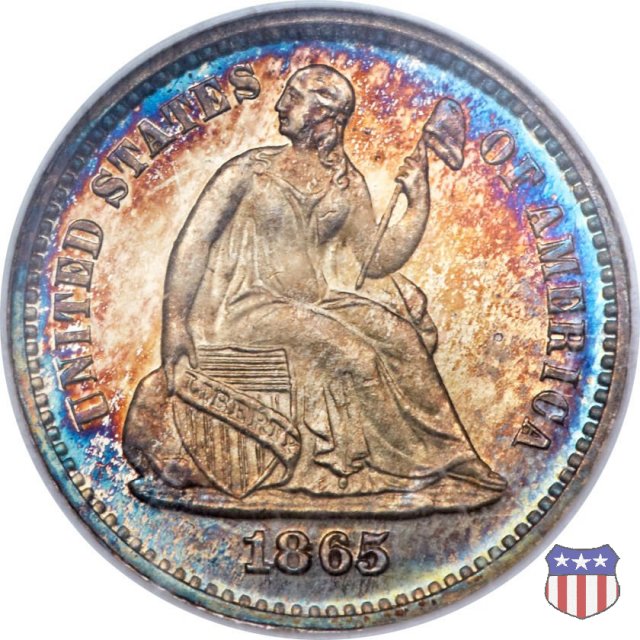 Liberty Seated - Variety 4 (1860-1873) 1865 (Philadelphia)