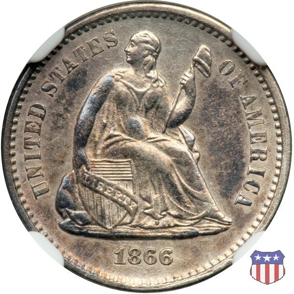 Liberty Seated - Variety 4 (1860-1873) 1866 (San Francisco)