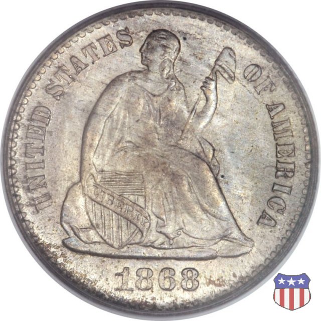 Liberty Seated - Variety 4 (1860-1873) 1868 (San Francisco)