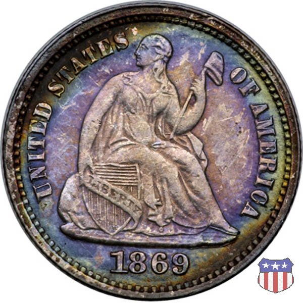 Liberty Seated - Variety 4 (1860-1873) 1869 (San Francisco)