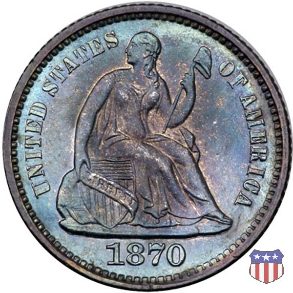 Liberty Seated - Variety 4 (1860-1873) 1870 (Philadelphia)