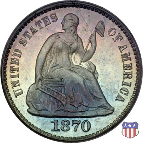 Liberty Seated - Variety 4 (1860-1873) 1870 (Philadelphia)