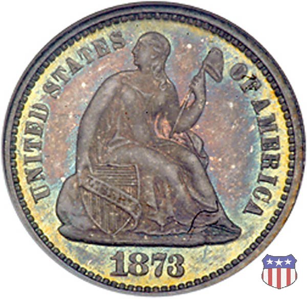 Liberty Seated - Variety 4 (1860-1873) 1873 (Philadelphia)