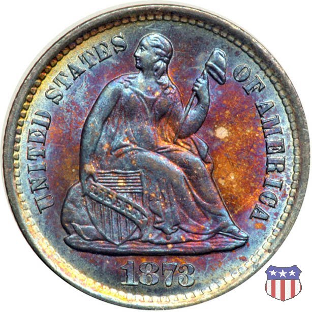 Liberty Seated - Variety 4 (1860-1873) 1873 (San Francisco)