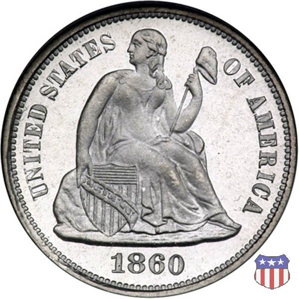 Liberty Seated - Variety 4 (1860-1891) 1860 (Philadelphia)