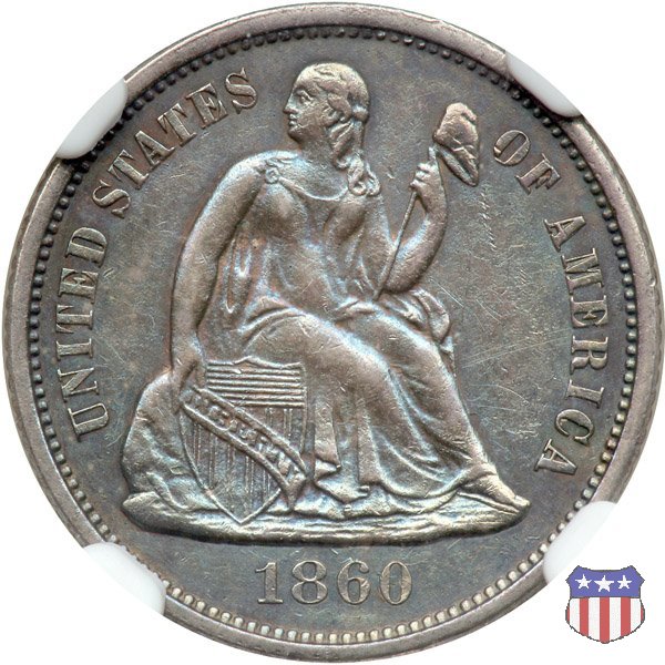 Liberty Seated - Variety 4 (1860-1891) 1860 (New Orleans)