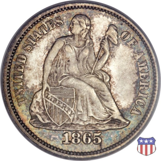 Liberty Seated - Variety 4 (1860-1891) 1865 (Philadelphia)