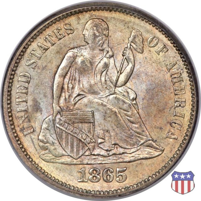 Liberty Seated - Variety 4 (1860-1891) 1865 (San Francisco)