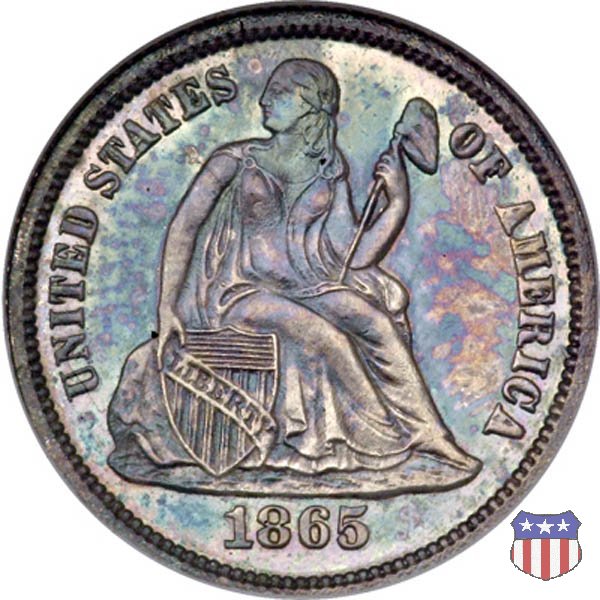 Liberty Seated - Variety 4 (1860-1891) 1865 (Philadelphia)