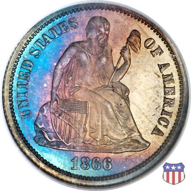 Liberty Seated - Variety 4 (1860-1891) 1866 (Philadelphia)