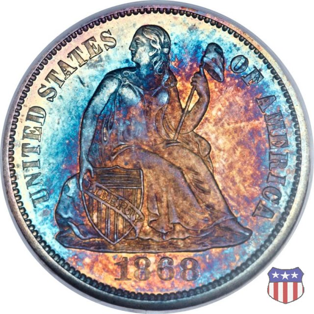 Liberty Seated - Variety 4 (1860-1891) 1868 (Philadelphia)