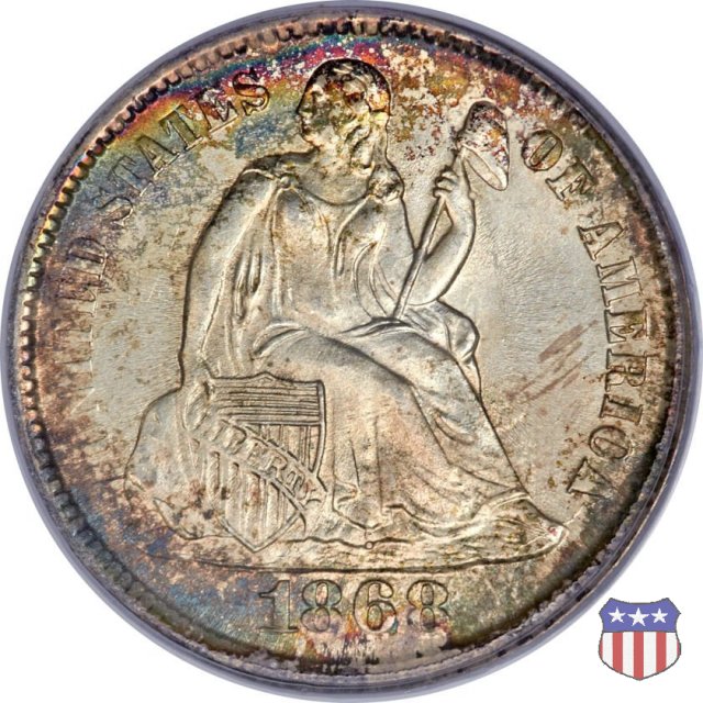 Liberty Seated - Variety 4 (1860-1891) 1868 (San Francisco)