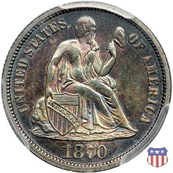 Liberty Seated - Variety 4 (1860-1891) 1870 (Philadelphia)