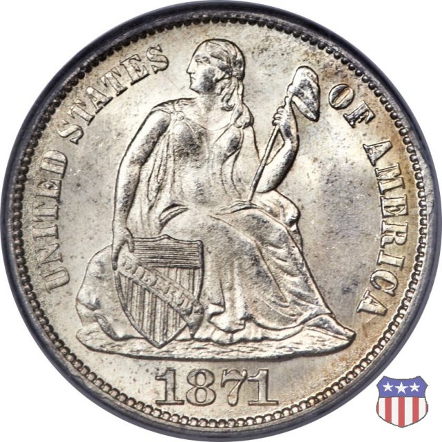 Liberty Seated - Variety 4 (1860-1891) 1871 (San Francisco)