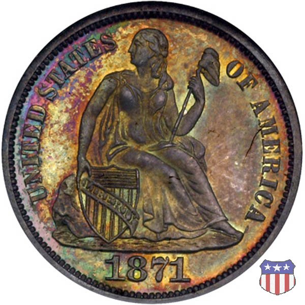 Liberty Seated - Variety 4 (1860-1891) 1871 (Philadelphia)