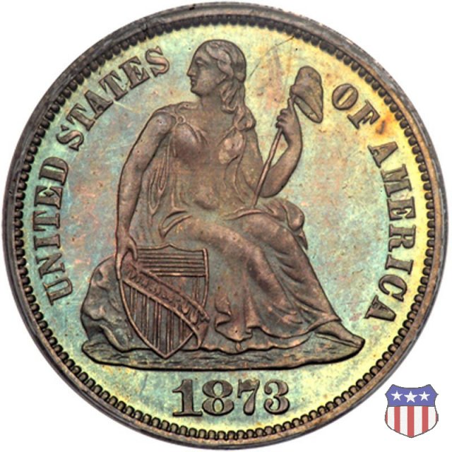 Liberty Seated - Variety 4 (1860-1891) 1873 (Philadelphia)