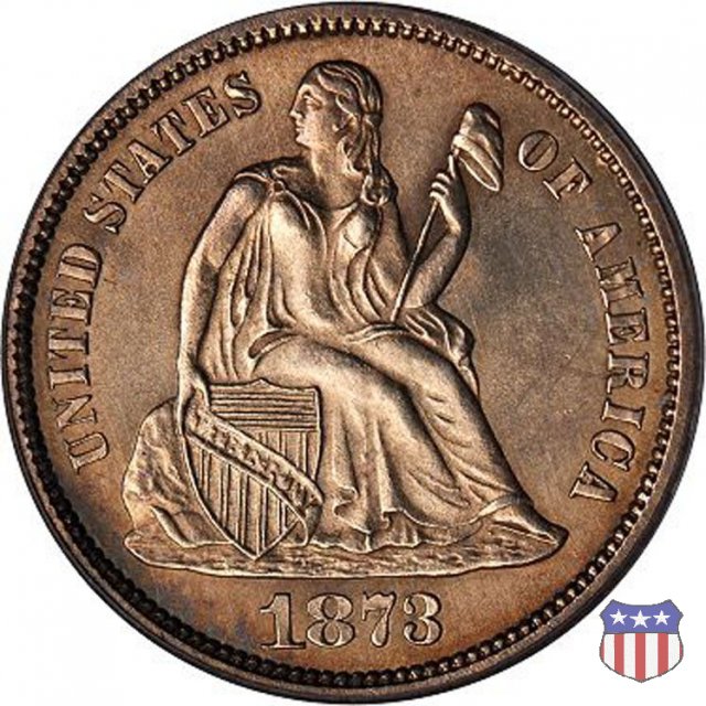 Liberty Seated - Variety 4 (1860-1891) 1873 (Carson City)