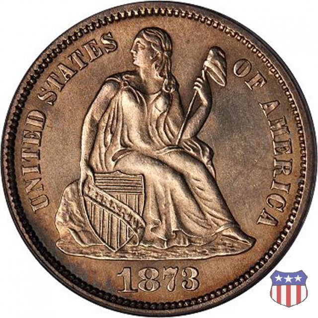 Liberty Seated - Variety 4 (1860-1891) 1873 (Carson City)