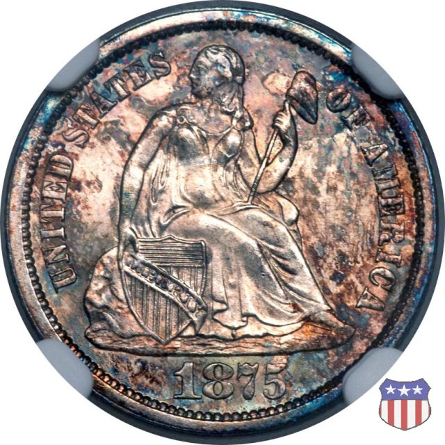 Liberty Seated - Variety 4 (1860-1891) 1875 (San Francisco)