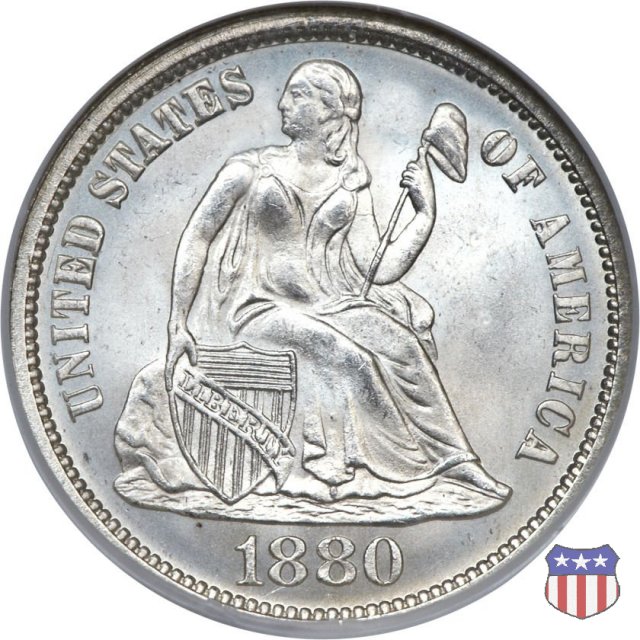 Liberty Seated - Variety 4 (1860-1891) 1880 (Philadelphia)