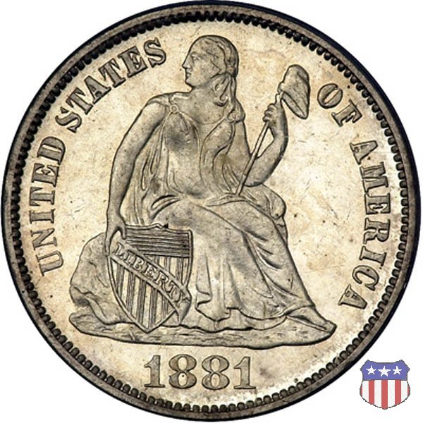 Liberty Seated - Variety 4 (1860-1891) 1881 (Philadelphia)