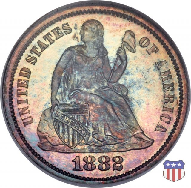 Liberty Seated - Variety 4 (1860-1891) 1882 (Philadelphia)