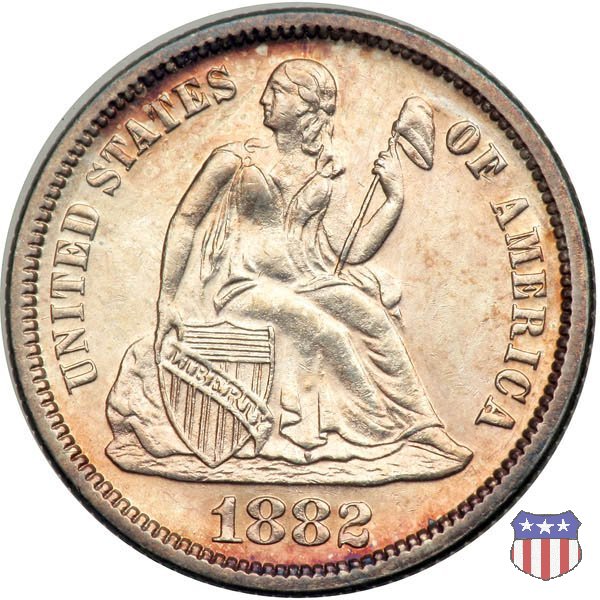 Liberty Seated - Variety 4 (1860-1891) 1882 (Philadelphia)