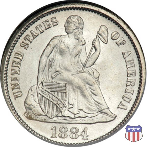 Liberty Seated - Variety 4 (1860-1891) 1884 (Philadelphia)