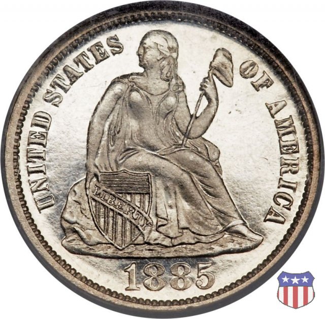 Liberty Seated - Variety 4 (1860-1891) 1885 (Philadelphia)