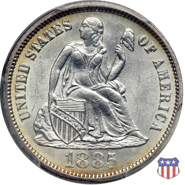 Liberty Seated - Variety 4 (1860-1891) 1885 (Philadelphia)