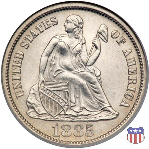 Liberty Seated - Variety 4 (1860-1891) 1885 (San Francisco)