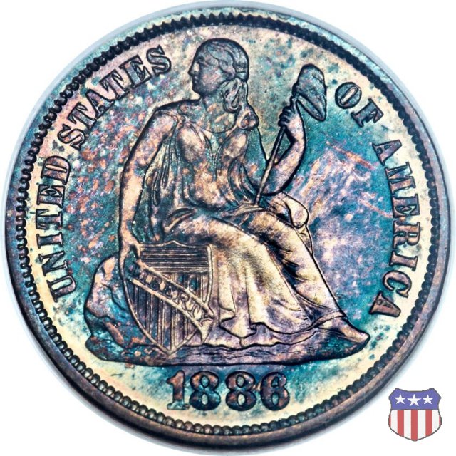 Liberty Seated - Variety 4 (1860-1891) 1886 (Philadelphia)