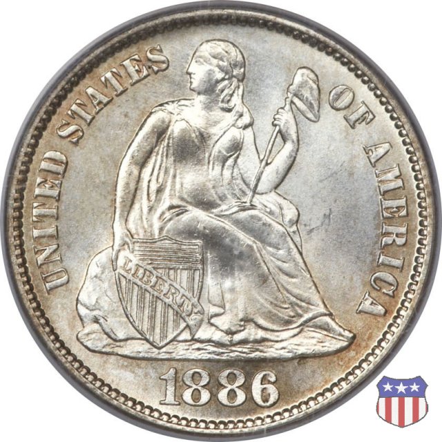 Liberty Seated - Variety 4 (1860-1891) 1886 (San Francisco)