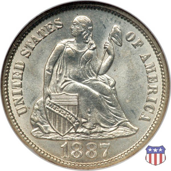 Liberty Seated - Variety 4 (1860-1891) 1887 (San Francisco)