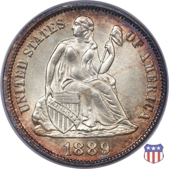 Liberty Seated - Variety 4 (1860-1891) 1889 (Philadelphia)