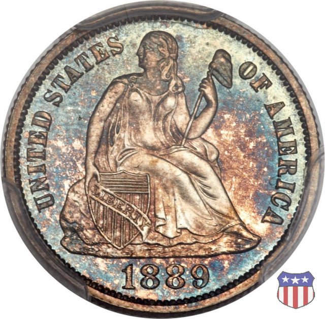 Liberty Seated - Variety 4 (1860-1891) 1889 (Philadelphia)