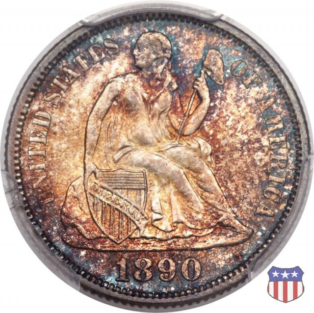 Liberty Seated - Variety 4 (1860-1891) 1890 (Philadelphia)