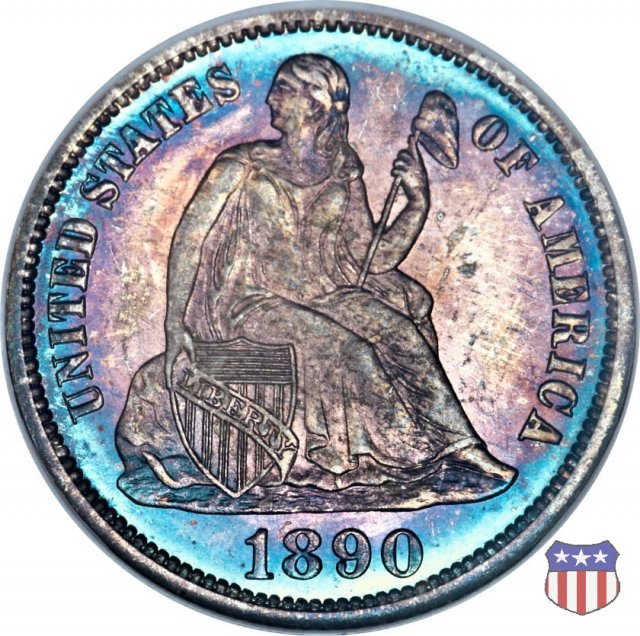 Liberty Seated - Variety 4 (1860-1891) 1890 (Philadelphia)