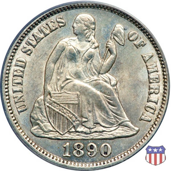 Liberty Seated - Variety 4 (1860-1891) 1890 (San Francisco)