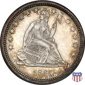 Liberty Seated - Variety 4 (1866-1891) 1866 (Philadelphia)