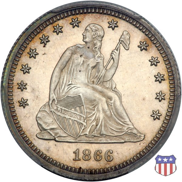 Liberty Seated - Variety 4 (1866-1891) 1866 (Philadelphia)