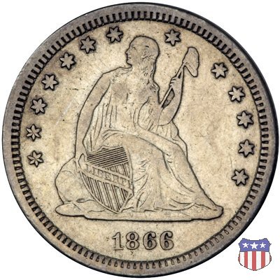 Liberty Seated - Variety 4 (1866-1891) 1866 (San Francisco)